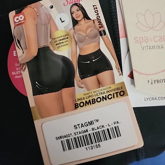 Colombian Stagmi Fajas ButtLift Invisble Lace Short Shaper Bottom Bomboncito New - Picture 6 of 14